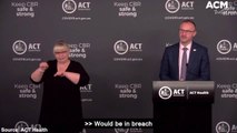 ACT border bubble is 'a NSW decision' - Andrew Barr COVID-19 Press Conference | October 13, 2021 | Canberra Times