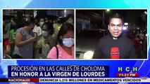 Choloma celebra su feria patronal en honora a la Virgen Lourdes