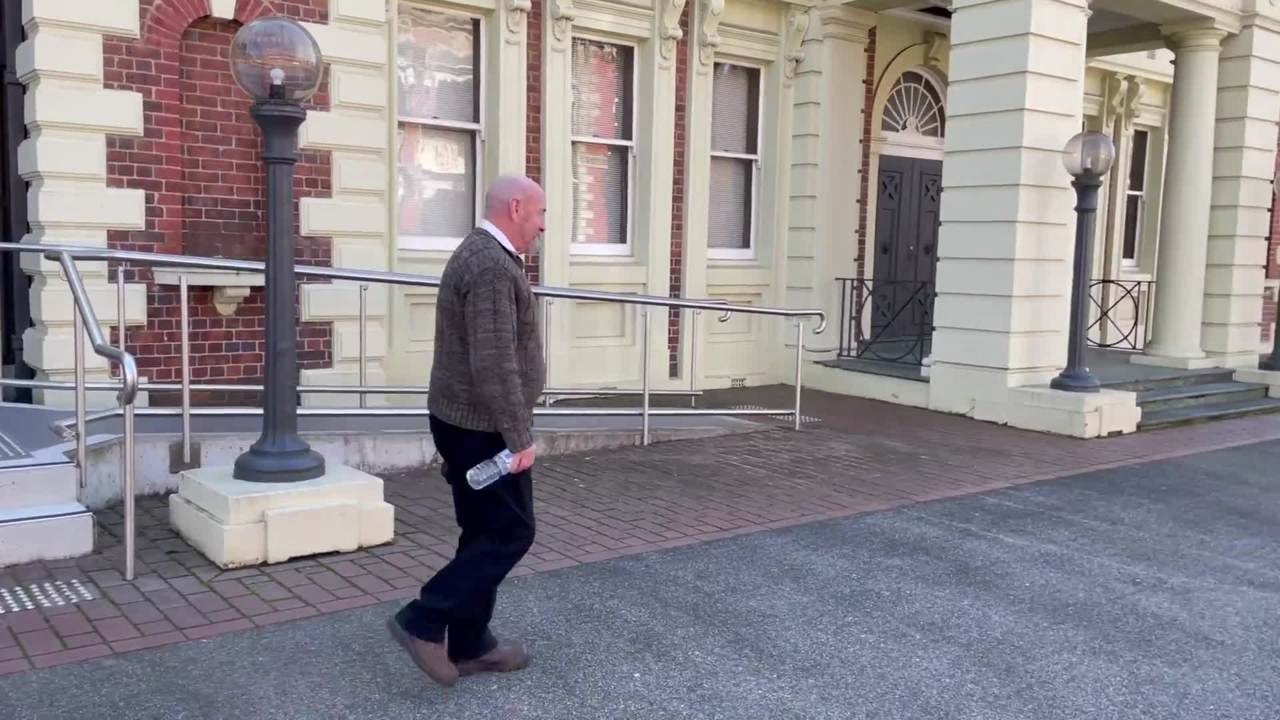 Robert Harris leaving Launceston Supreme Court after found not guilty -  September 2021 - The Examiner