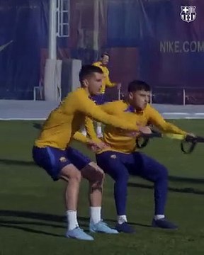Pedri y Ferran Torres, inseparables trabajando juntos / FCB
