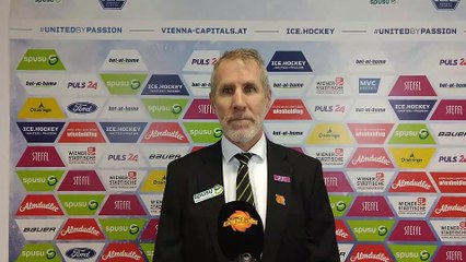 Dave Barr (Vienna Capitals)  im Interview nach dem Sieg über Linz