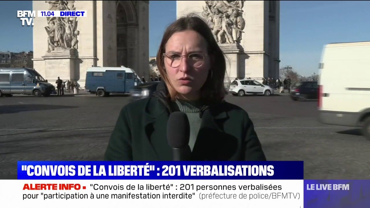 "Convoi de la liberté": les Champs-Élysées sous...