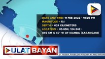Kiamba, Sarangani, niyanig ng 5.1 magnitude na lindol