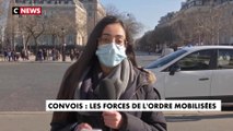 Paris : le «convoi de la liberté» arrive sur les Champs-Elysées