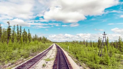 Hyper lapse From Train Moving Along Railroad-Amazing Videos