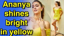Ananya Panday shines bright in yellow