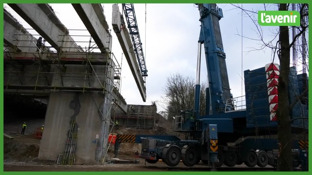 L'impressionnant chantier du viaduc d'Huccorgne