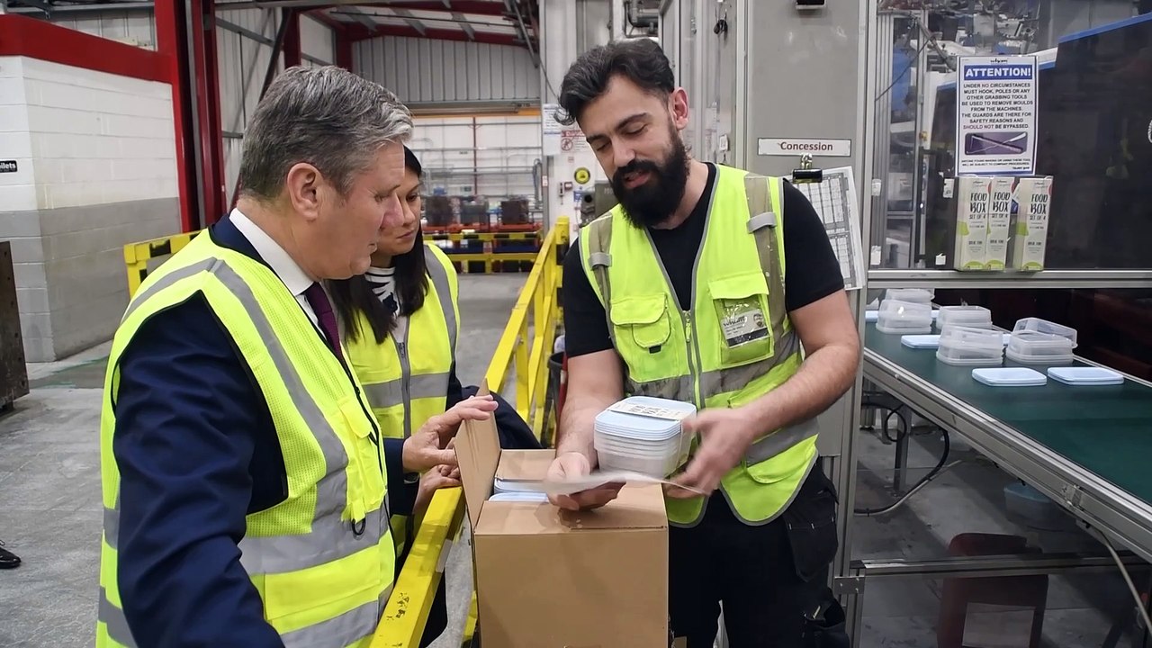 Labour leader Sir Keir Starmer visits factory What More UK