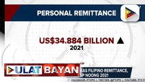All-time high na overseas Filipino Remittance, naitala ng BSP noong 2021