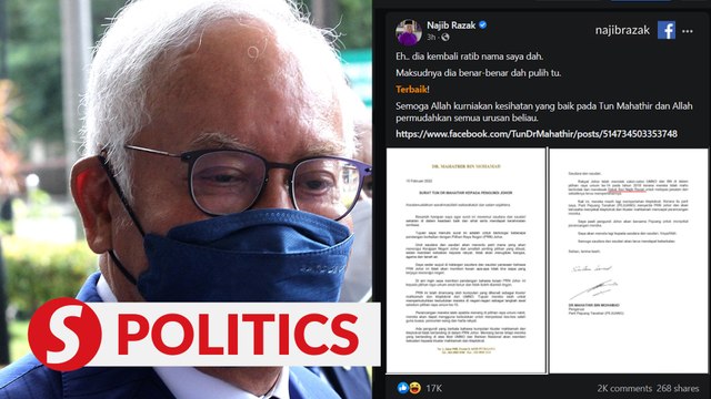 ‘He has really recovered,’ Najib says after Dr M urges voters not to support Barisan