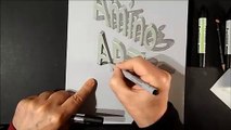 Draw a 3D Art Amino- Magic Letters- Optical Illusion