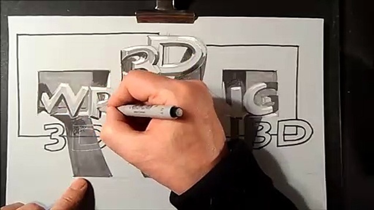 Drawing 3D Writing - Magic Letters in three dimensional Space