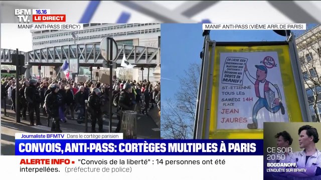 Des membres du convoi de la liberté ont rejoint le cortège organisé par Florian Philippot