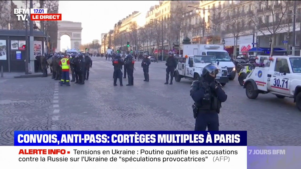 "Convoi de la liberté": la situation de nouveau sous contrôle sur les Champs-Élysées