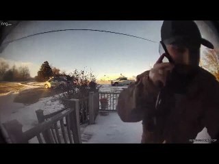 Ice Avalanche Misses Homeowner by Inches
