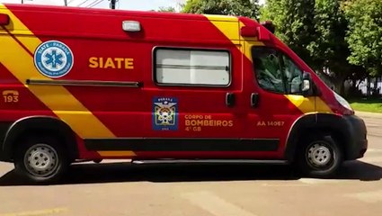 Após acidente com máquina, vítima é socorrida no Bairro Brasília