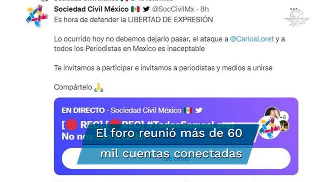 Periodistas y figuras públicas arman mítin digital tras datos de Loret exhibidos por AMLO