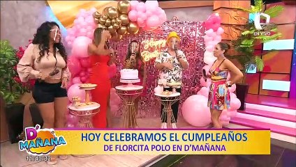 D´Mañana: Florcita Polo se emocionada al recibir sorpresivo mensaje por su cumpleaños