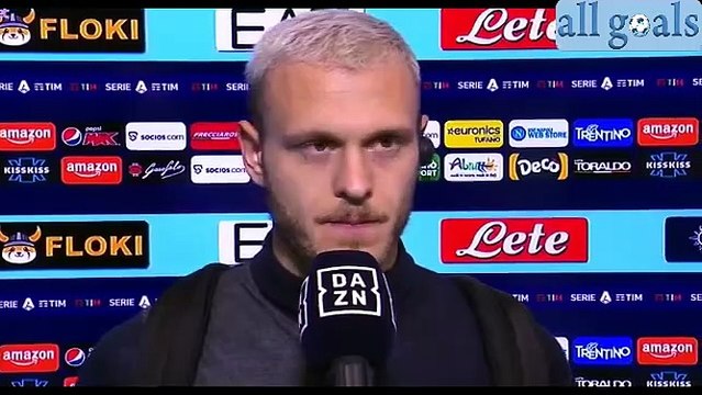 Napoli-Inter 1-1 12/2/22 intervista post-partita Federico Dimarco