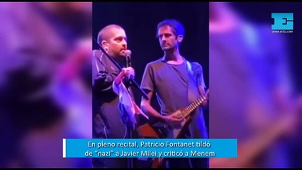 Pato Fontanet lapidario con Milei en pleno recital: "Tiene cara de nazi"