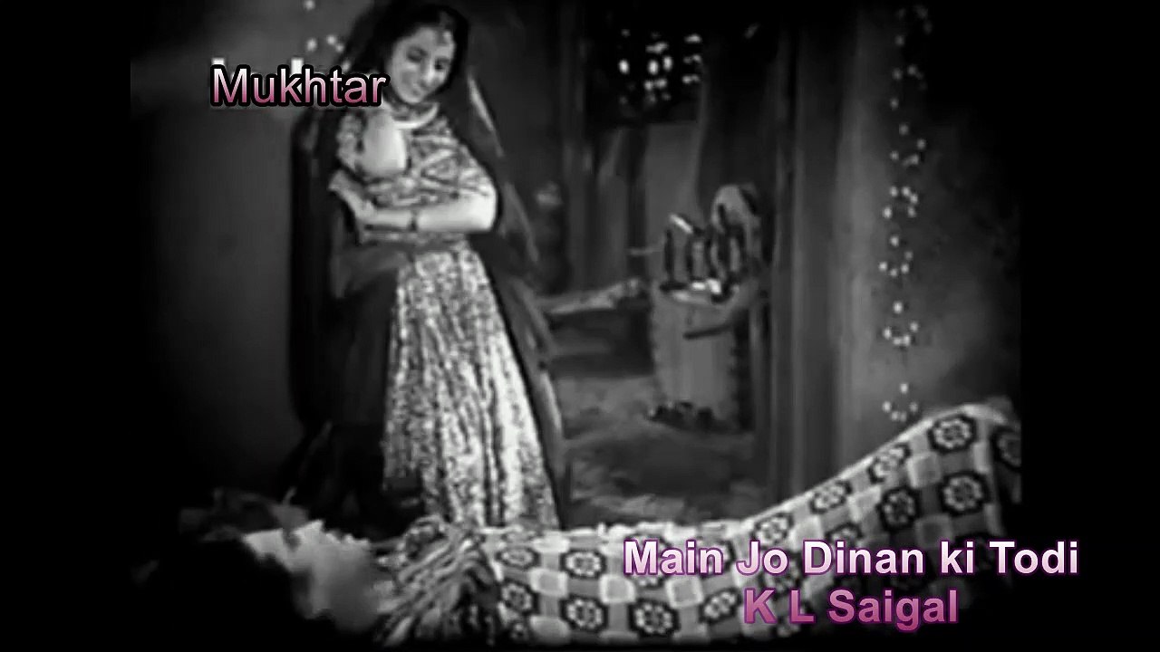KL SAIGAL singing for young Madhubala .. first Holi Song