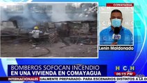 Bomberos atienden incendio estructural en Comayagua