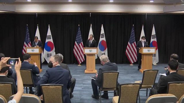 한미일 외교장관 北 미사일 규탄...北에 대화 촉구 / YTN