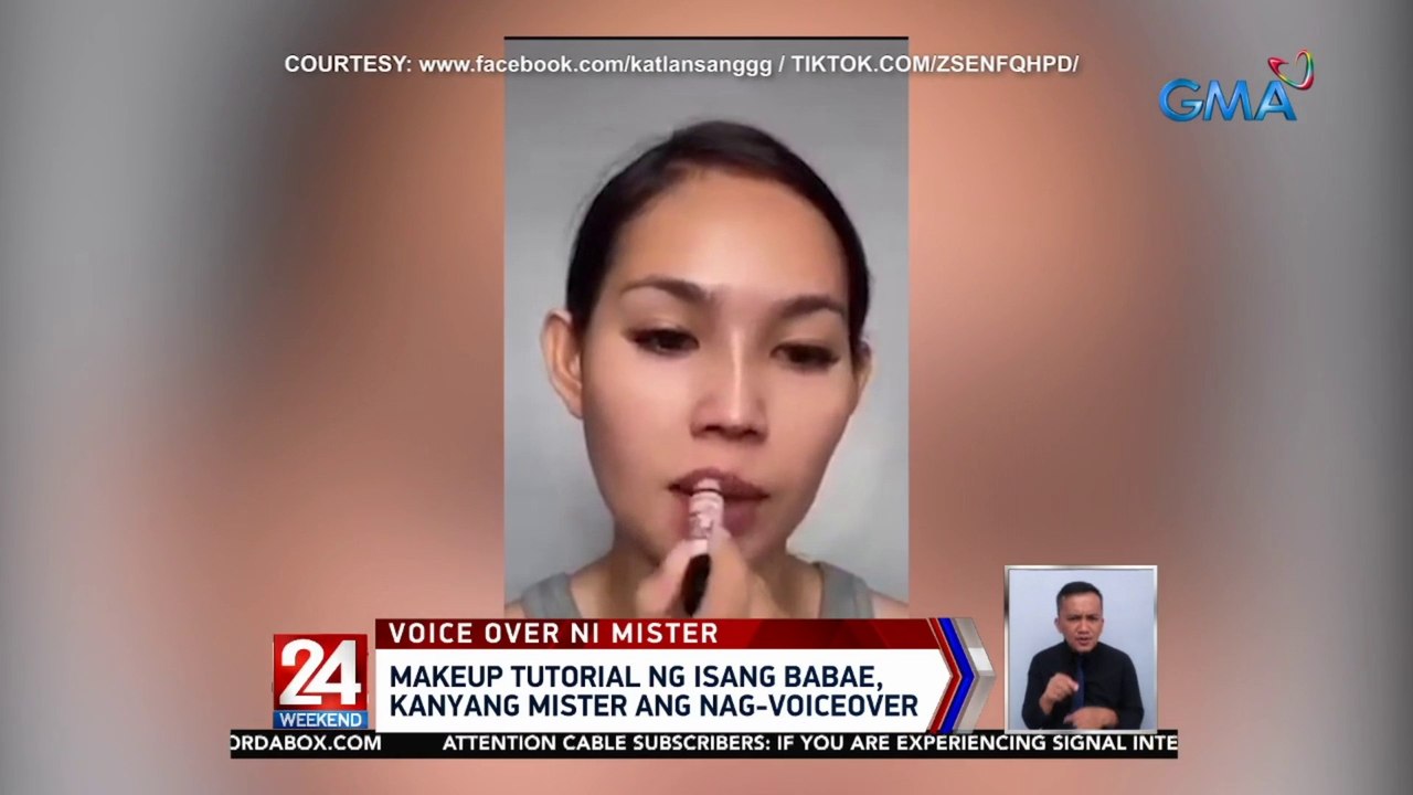 Makeup tutorial ng isang babae, kanyang mister ang nag-voiceover | 24 Oras