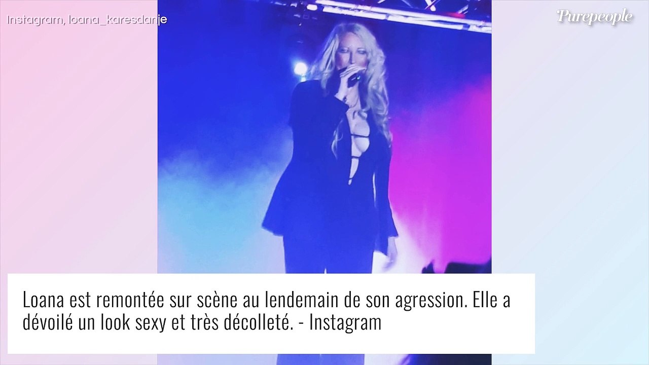 Loana de retour sur scène : look audacieux et poitrine apparente après son agression