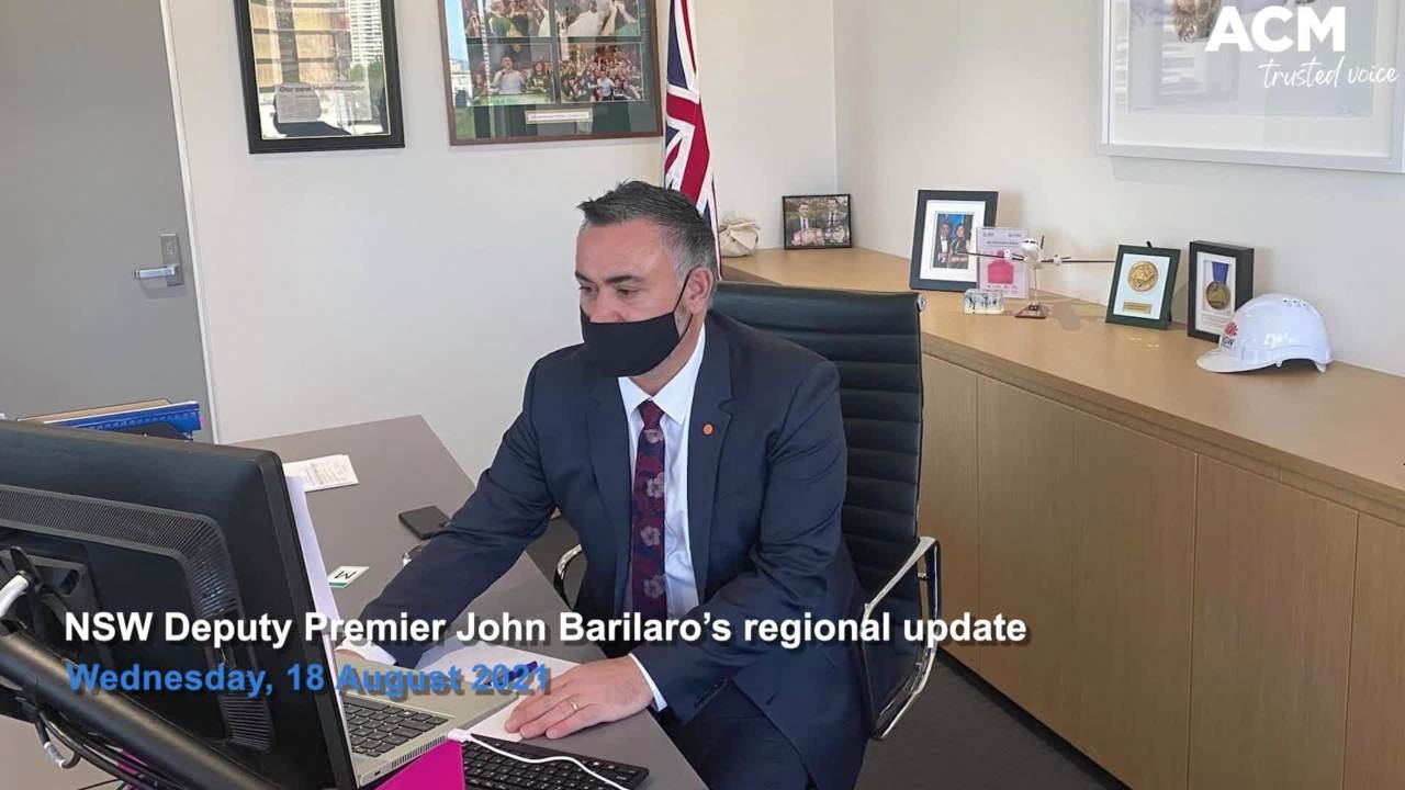 John Barilaro's regional COVID-19 update for Wednesday | ACM, Wednesday 18 August 2021