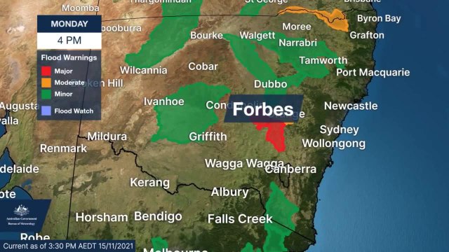 Major flooding for parts of NSW - Severe Weather Update by Bureau of Meteorology | November 15, 2021 | ACM