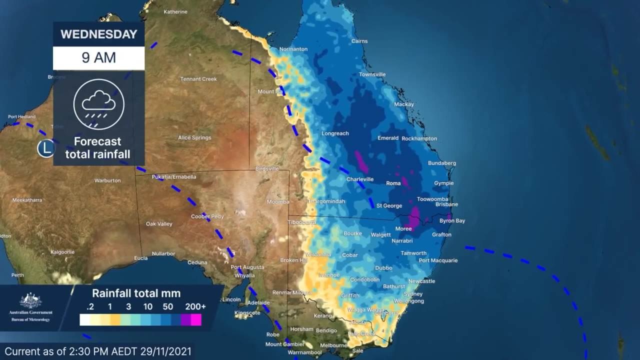 Widespread rain and severe storms for eastern A...