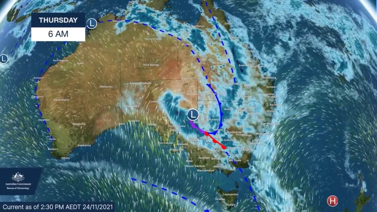 Thursday will be "peak day of rainfall" in eastern Australia - Bureau of Meteorology Severe Weather Update | November 25, 2021 | ACM