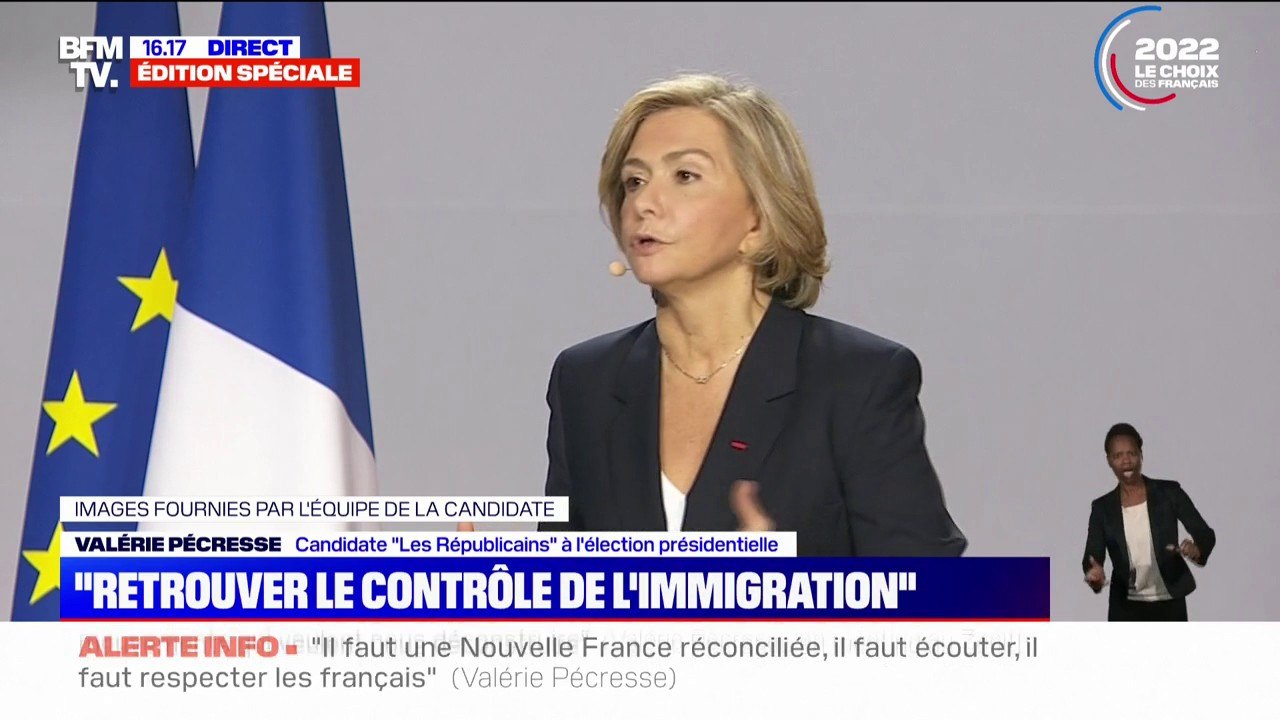 Valérie Pécresse: "Je veux la France en ordre car je veux la France de la concorde"