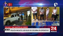 SMP: Policía incauta más de 140 kilos de cocaína y detiene a cuatro sujetos en operativo