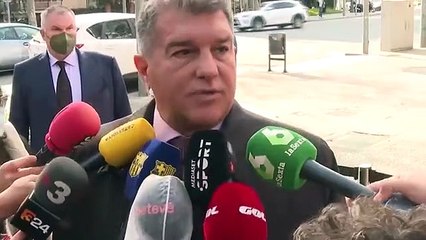Declaraciones de Laporta antes del derbi / El Chiringuito TV