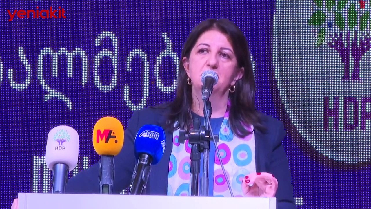 Skandal! Pervin Buldan konuştu, teröristbaşı APO sloganları atıldı!