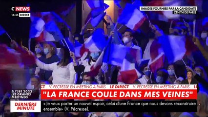 Comme Marine Le Pen la semaine dernière, Valérie Pécresse parle d'elle et de sa famille au Zenith : "Vous êtes en droit de savoir qui je suis"