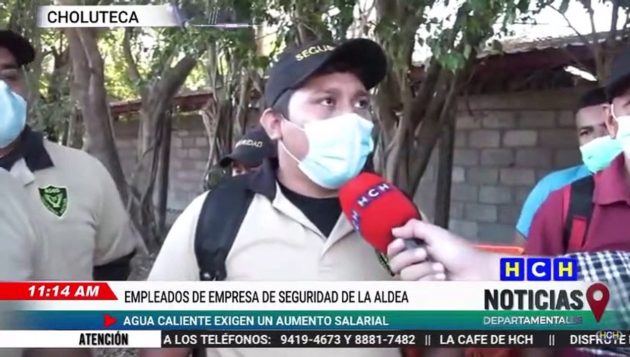 Empleados de empresa de seguridad de Choluteca exigen aumento salarial