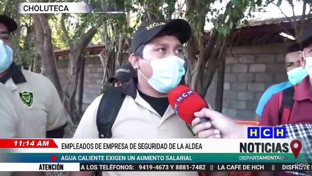 Empleados de empresa de seguridad de Choluteca exigen aumento salarial