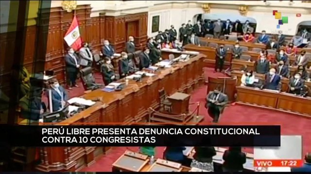 teleSUR Noticias 14:30 13-02: Perú Libre presenta demanda contra la presidenta del Congreso