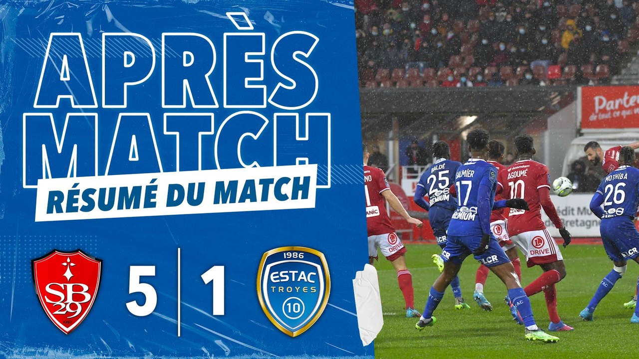Brest 5-1 ESTAC | Résumé du match