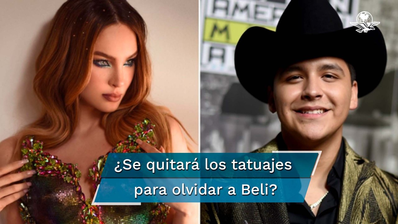 "Beli"; los 3 tatuajes que Christian Nodal se puso por Belinda
