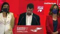 Tudanca asume la derrota electoral del PSOE y deja entrever su dimisión