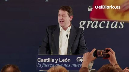 Mañueco celebra la victoria del PP en Castilla y León