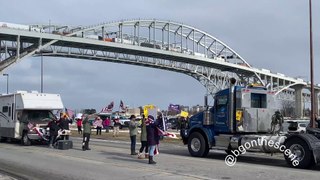 Port Huron Convoy Protest Against Mandates at U.S.-Canada Border