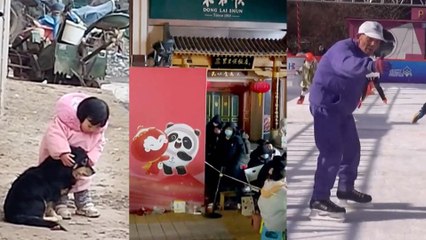 Trending in China: Kind little girl helps dog scared of firecrackers
