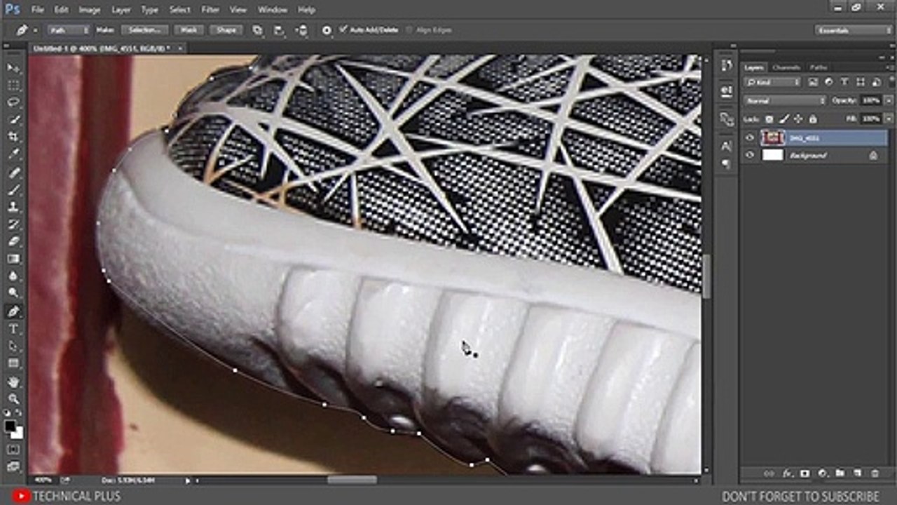 How to Cut Out & Retouch a Product Image in Photoshop CC 2018 Shoe Product