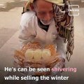 Elderly Man Sells Chikki In Chilly Delhi Weather; Video Goes Viral