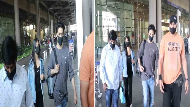 Shahrukh Khan के लाडले Aryan Khan बहन Suhana के साथ Airport पर हुए Spot, Viral हुआ video | FilmiBeat